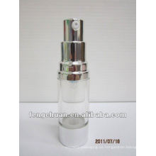 15ml Borrar la botella de la bomba airless de encargo de lujo plástica que empaqueta en pequeñas cantidades